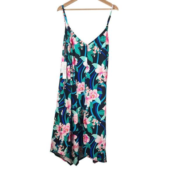 New Women’s La Blanca Nightfall Blooms Scarf Hem Coverup Dress Size 3X - Picture 7 of 7